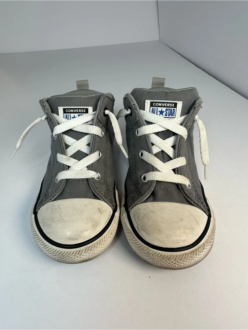 Converse Kids/Toddler Gray High-Top Canvas Sneakers Size 10